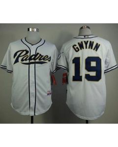Padres #19 Tony Gwynn White Home Cool Base Stitched MLB Jersey