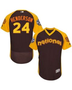 Padres #24 Rickey Henderson Brown Flexbase Authentic Collection 2016 All-Star National League Stitched MLB Jersey