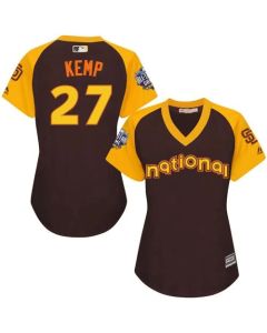 Padres #27 Matt Kemp Brown 2016 All-Star National League Women's Stitched MLB Jersey
