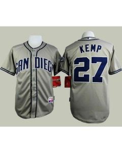 Padres #27 Matt Kemp Grey Cool Base Stitched MLB Jersey