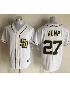 Padres #27 Matt Kemp White New Cool Base Stitched MLB Jersey