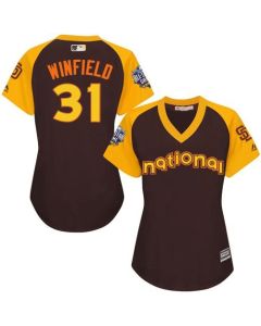 Padres #31 Dave Winfield Brown 2016 All-Star National League Women's Stitched MLB Jersey