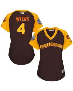 Padres #4 Wil Myers Brown 2016 All-Star National League Women's Stitched MLB Jersey