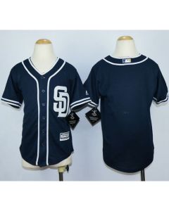 Padres Blank Navy Blue Alternate 1 Stitched Youth MLB Jersey