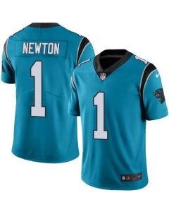 Panthers #1 Cam Newton Blue Men's Stitched NFL Limited Rush Jersey