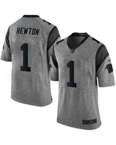 Panthers #1 Cam Newton Gray Men's Stitched NFL Limited Gridiron Gray Jersey