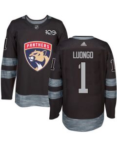 Panthers #1 Roberto Luongo Black 1917-2017 100th Anniversary Stitched NHL Jersey
