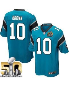 Panthers #10 Corey Brown Blue Alternate Super Bowl 50 Youth Stitched NFL Elite Jersey