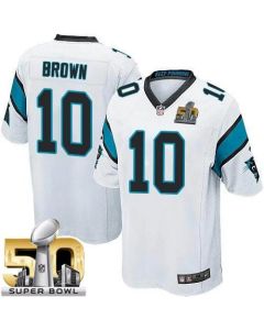 Panthers #10 Corey Brown White Super Bowl 50 Youth Stitched NFL Elite Jersey
