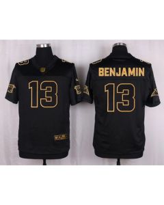 Panthers #13 Kelvin Benjamin Black Men's Stitched NFL Elite Pro Line Gold Collection Jersey