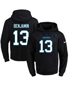 Panthers #13 Kelvin Benjamin Black Name & Number Pullover NFL Hoodie