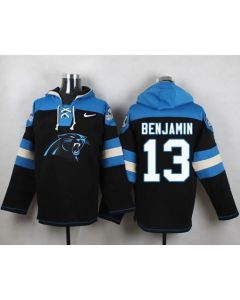 Panthers #13 Kelvin Benjamin Black Player Pullover NFL Hoodie