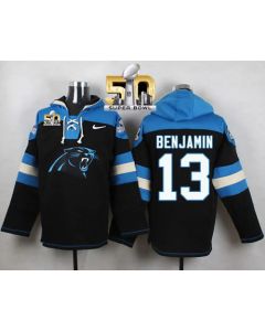 Panthers #13 Kelvin Benjamin Black Super Bowl 50 Player Pullover NFL Hoodie