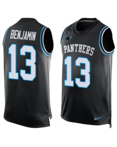 Panthers #13 Kelvin Benjamin Black Team Color Men's Stitched NFL Limited Tank Top Jersey