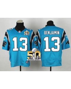 Panthers #13 Kelvin Benjamin Blue Alternate Super Bowl 50 Men's Stitched NFL Elite Jersey