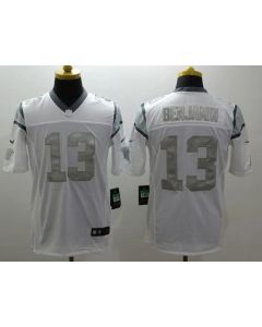 Panthers #13 Kelvin Benjamin White Men's Stitched NFL Limited Platinum Jersey