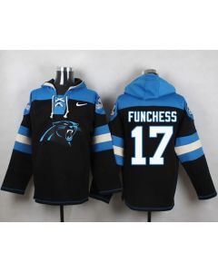 Panthers #17 Devin Funchess Black Player Pullover NFL Hoodie