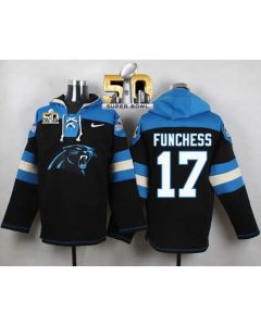 Panthers #17 Devin Funchess Black Super Bowl 50 Player Pullover NFL Hoodie