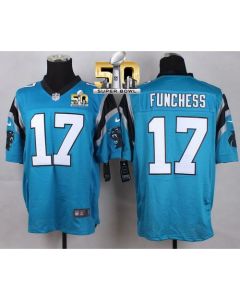 Panthers #17 Devin Funchess Blue Alternate Super Bowl 50 Men's Stitched NFL Elite Jersey