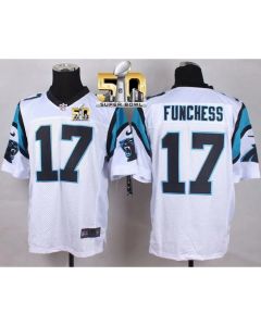 Panthers #17 Devin Funchess White Super Bowl 50 Men's Stitched NFL Elite Jersey