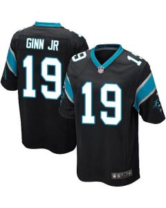 Panthers #19 Ted Ginn Jr Black Team Color Youth Stitched NFL Elite Jersey