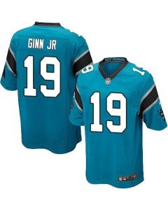 Panthers #19 Ted Ginn Jr Blue Alternate Youth Stitched NFL Elite Jersey