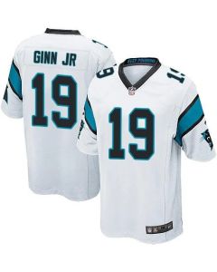 Panthers #19 Ted Ginn Jr White Youth Stitched NFL Elite Jersey