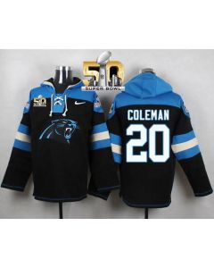 Panthers #20 Kurt Coleman Black Super Bowl 50 Player Pullover NFL Hoodie