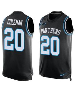 Panthers #20 Kurt Coleman Black Team Color Men's Stitched NFL Limited Tank Top Jersey