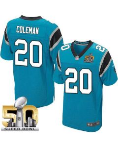 Panthers #20 Kurt Coleman Blue Alternate Super Bowl 50 Men's Stitched NFL Elite Jersey