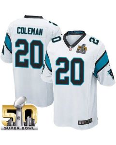 Panthers #20 Kurt Coleman White Super Bowl 50 Youth Stitched NFL Elite Jersey