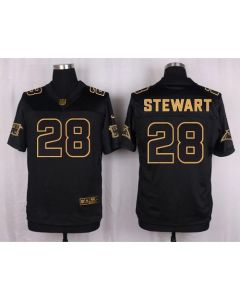 Panthers #28 Jonathan Stewart Black Men's Stitched NFL Elite Pro Line Gold Collection Jersey