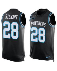 Panthers #28 Jonathan Stewart Black Team Color Men's Stitched NFL Limited Tank Top Jersey