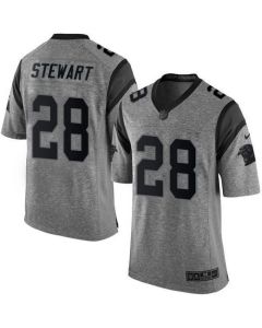 Panthers #28 Jonathan Stewart Gray Men's Stitched NFL Limited Gridiron Gray Jersey