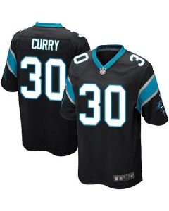 Panthers #30 Stephen Curry Black Team Color Youth Stitched NFL Elite Jersey