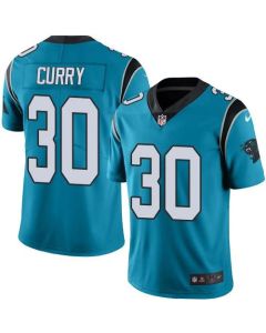 Panthers #30 Stephen Curry Blue Youth Stitched NFL Limited Rush Jersey