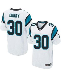 Panthers #30 Stephen Curry White Men's Stitched NFL Elite Jersey