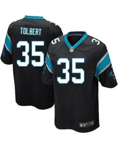 Panthers #35 Mike Tolbert Black Team Color Youth Stitched NFL Elite Jersey