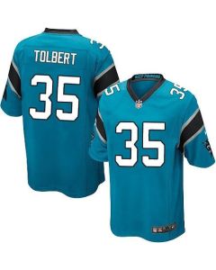 Panthers #35 Mike Tolbert Blue Alternate Youth Stitched NFL Elite Jersey