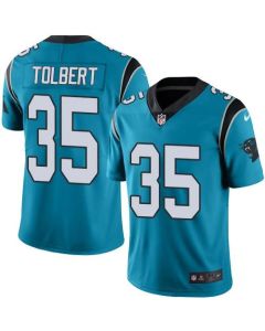 Panthers #35 Mike Tolbert Blue Men's Stitched NFL Limited Rush Jersey