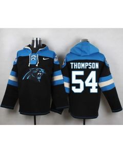 Panthers #54 Shaq Thompson Black Player Pullover NFL Hoodie
