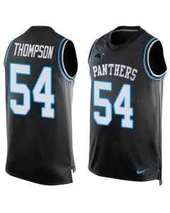 Panthers #54 Shaq Thompson Black Team Color Men's Stitched NFL Limited Tank Top Jersey