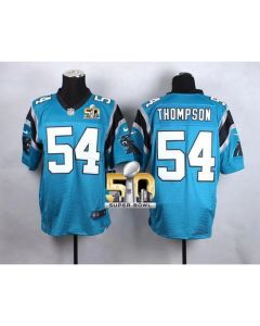 Panthers #54 Shaq Thompson Blue Alternate Super Bowl 50 Men's Stitched NFL Elite Jersey