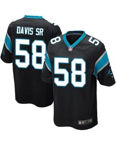 Panthers #58 Thomas Davis Sr Black Team Color Youth Stitched NFL Elite Jersey