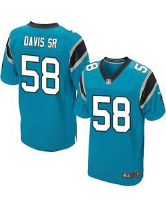 Panthers #58 Thomas Davis Sr Blue Alternate Men's Stitched NFL Elite Jersey