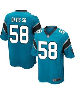 Panthers #58 Thomas Davis Sr Blue Alternate Youth Stitched NFL Elite Jersey