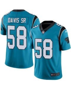 Panthers #58 Thomas Davis Sr Blue Men's Stitched NFL Limited Rush Jersey