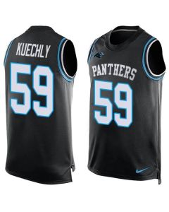 Panthers #59 Luke Kuechly Black Team Color Men's Stitched NFL Limited Tank Top Jersey