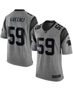 Panthers #59 Luke Kuechly Gray Men's Stitched NFL Limited Gridiron Gray Jersey