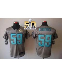 Panthers #59 Luke Kuechly Grey Shadow Super Bowl 50 Men's Stitched NFL Elite Jersey